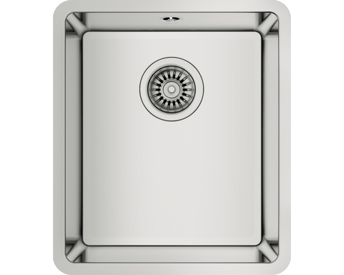 Spüle aus Edelstahl mit quadratischer Form