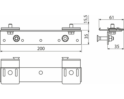 L-Profil für Füllungen 200 mm AS-P031-0800