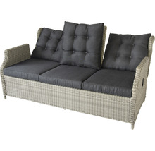 Dreisitzer Gartensofa aus Polyrattan mit Polster