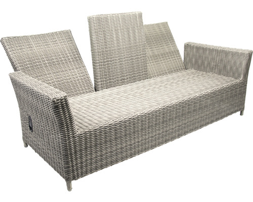 Gartenlounge aus Rattan mit verstellbarer Rückenlehne