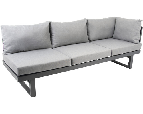 Banc de jardin avec coussins et cadre en aluminium