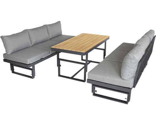 Ensemble de salon de jardin avec table et canapé rembourré