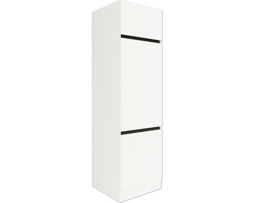 Armoire pour réfrigérateur Optifit pour armoire pour réfrigérateur encastré 88 cm Luca932 lxpxh 60x57,1x206,8 cm blanc mat démontée tirant réversible (montage à gauche ou à droite)