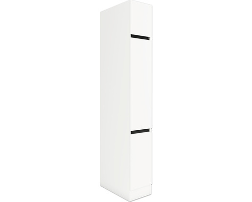 Optifit Apothekerschrank Luca932 BxTxH 30x57,1x206,8 cm weiss matt zerlegt Weißer Badezimmer Unterschrank mit zwei Schubladen.