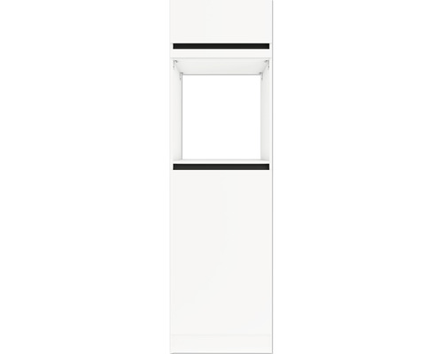 Armoire haute blanche avec étagère ouverte
