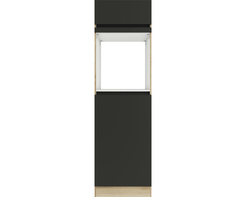 Optifit Backofen/Kühlumbauschrank für 88er Einbaukühlschrank Noah420 BxTxH 60x57,1x206,8 cm anthrazit matt zerlegt Anschlag reversibel (links oder rechts montierbar) Schrankelement mit Regalfach