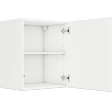Hängeschrank mit geöffneter Tür und zwei Regalböden