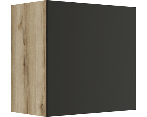 Armoire suspendue Optifit Noah420 lxpxh 60x34,6x57,6 cm anthracite mat démontée tirant réversible (montage à gauche ou à droite)