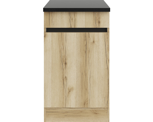 Meuble sous-vasque avec motif bois et tiroir