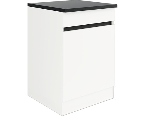 Meuble bas avec tiroir et plaque