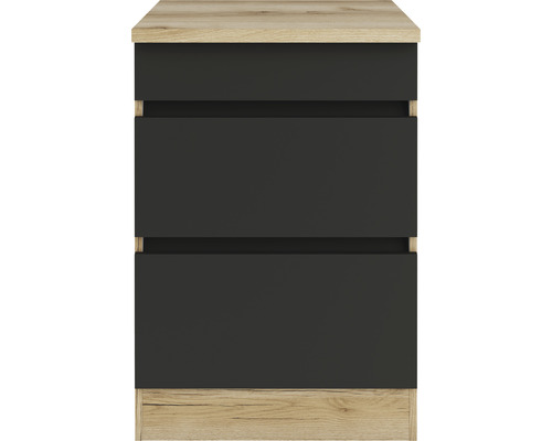 Table de chevet avec trois tiroirs