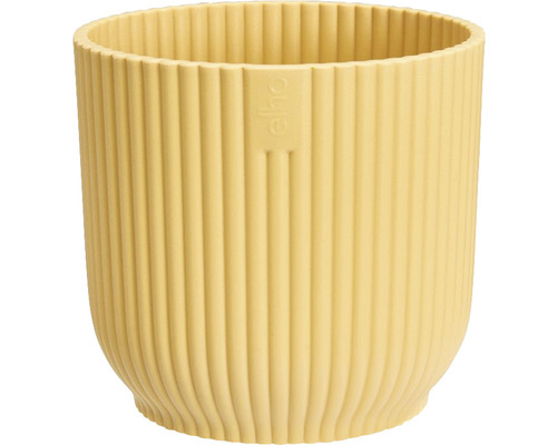 Cache-pot elho Vibes fold rond mini plastique Ø 11,1 cm h 10,5 cm jaune