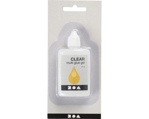 Klarer Mehrzweck-Klebstoff Gel in einer 27-ml-Flasche.