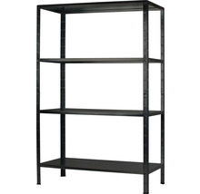 Schulte Étagère de base à enficher noir 190 x 100 x 40 cm 4 tablettes capacité de charge 260 kg
