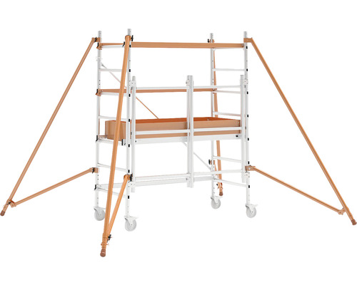Module d'extension WERNER échafaudage pliant et mobile en aluminium 3 m MODULE B Échafaudage roulant avec des supports en bois et des roulettes