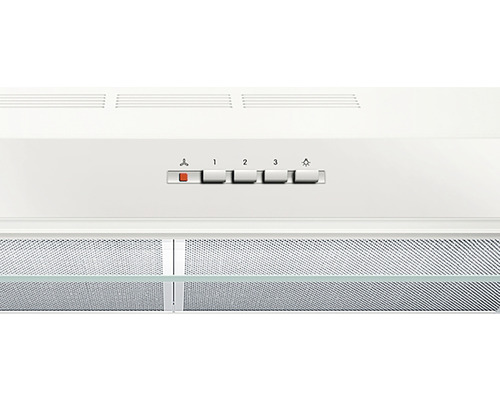 Hotte aspirante avec panneau de commande et filtre