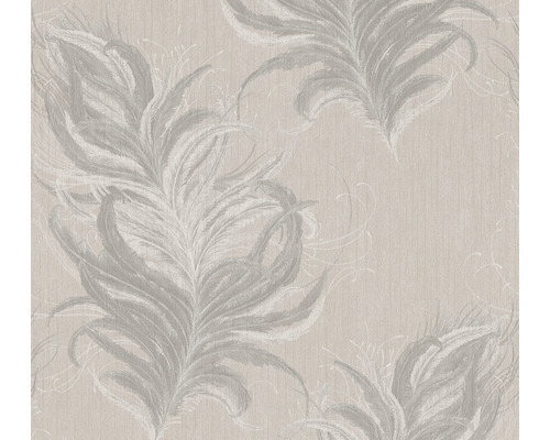 Papier peint intissé 38009-2 Mata Hari plumes beige gris