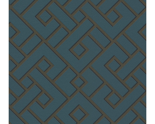 Blaues geometrisches Muster auf Tapete