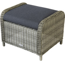 Geflochtener Fusshocker mit Kissen