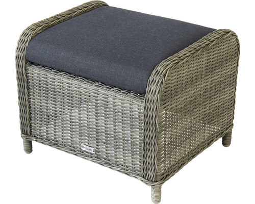 Geflochtener Fusshocker mit Kissen