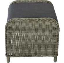 Gartenhocker aus Rattan mit Polster