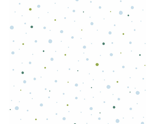 Vliestapete 38116-1 Little Love Punkte blau grün Punktmuster-Design