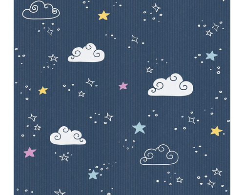 Motif avec nuages et étoiles