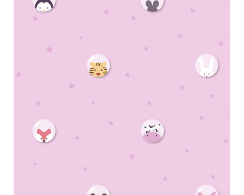 Papier peint avec motifs d''animaux pour chambre d''enfant
