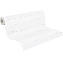 Rouleau de papier peint avec motif de lignes de coeur