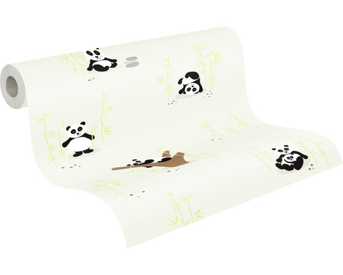 Rouleau de papier peint avec motif panda et bambou