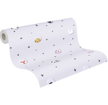 Tapetenrolle mit Tiermotiven und Sternen für Kinderzimmer