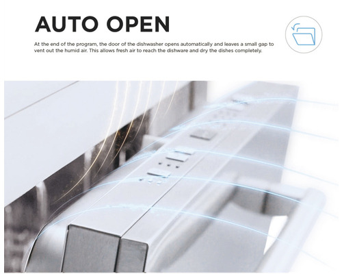 Ouverture automatique de la porte d''un lave-vaisselle