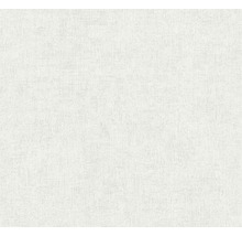 Nahaufnahme einer weißen Vliestapete mit Textiloptik