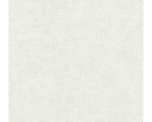 Nahaufnahme einer weißen Vliestapete mit Textiloptik