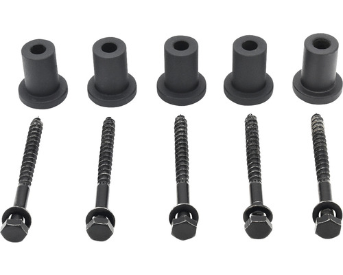 Set mit fünf Abstandhaltern und fünf Schrauben