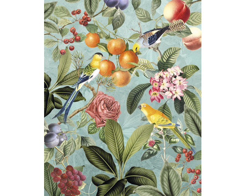 Papier peint panoramique intissé LJX4-018 Le Jardin Bird and Berries 4 pces 200 x 250 cm