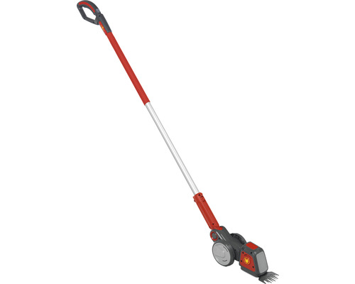 Akkubetriebene Grasschere mit Teleskopstiel für den Gartenschnitt