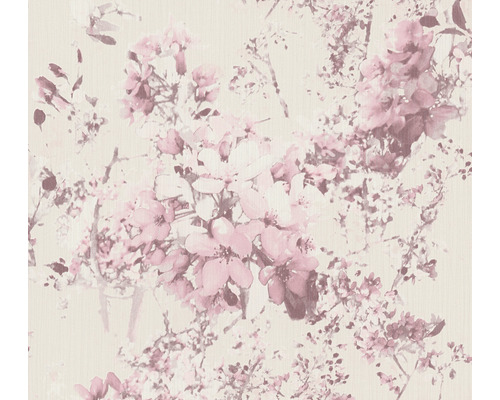 Papier peint intissé 37816-3 Attractive motif fleur violet gris
