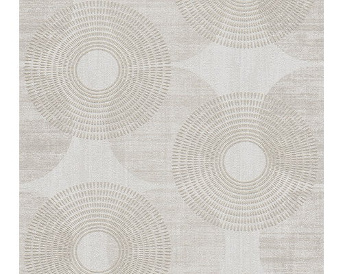 Papier peint intissé 37832-3 Attractive cercles beige Papier peint avec motif de cercle