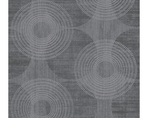 Papier peint intissé 37832-6 Attractive cercles noir Papier peint à motif circulaire