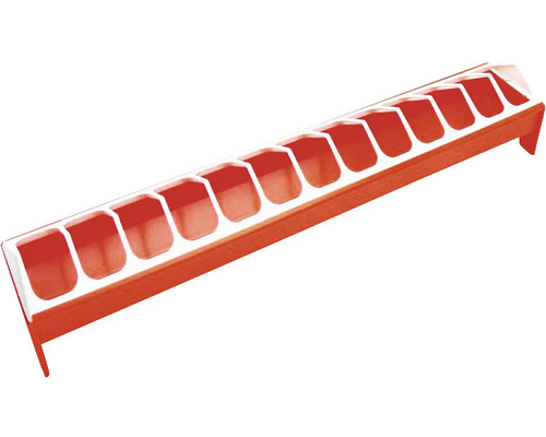 Futtertrog KERBL Futtertrog für Geflügel, Hühner ca. 75 x 12 cm, Kunsstoff, rot Futtertrog für Geflügel mit mehreren Fächern