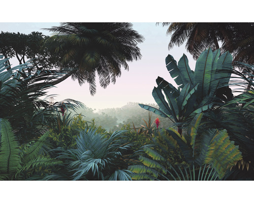 Papier peint panoramique intissé LJX8-060 Le Jardin Jungle Morning 8 pces 400 x 250 cm