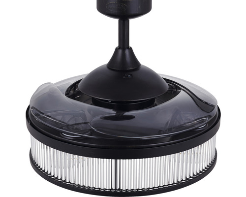 Deckenventilator mit Beleuchtung und transparentem Rotorblatt