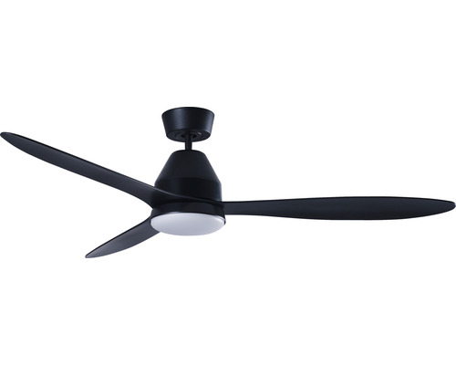 Deckenventilator mit Beleuchtung Whitehaven LED BLK Ø 142 cm 35 W Kunststoff schwarz