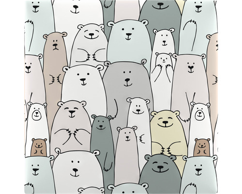 Carreau décoratif avec motif ours