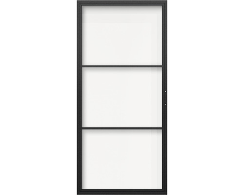 Innentür mit drei Glasfeldern und Rahmen