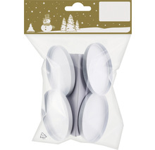 Quatre patins pour meubles dans un sac en plastique