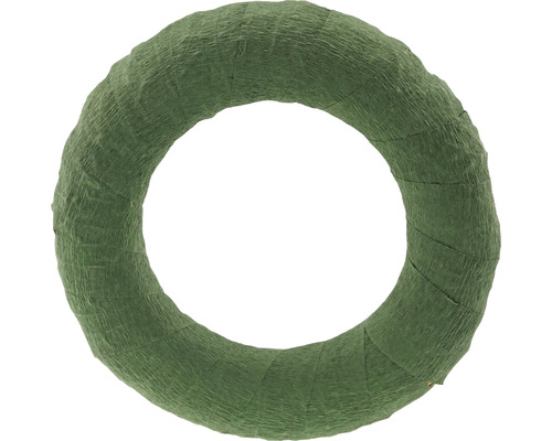 Couronne papier crêpe Ø 26 cm vert