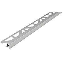Profilé de rail de carrelage argenté avec découpes triangulaires