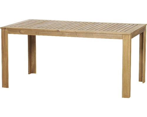 Rechteckiger Gartentisch aus Holz mit Lamellen